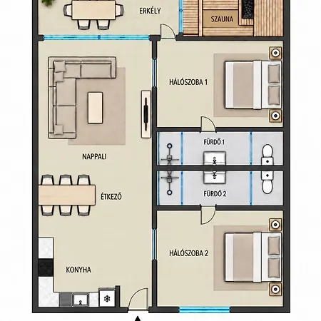 Apartament Onyx Privat Szaunaval